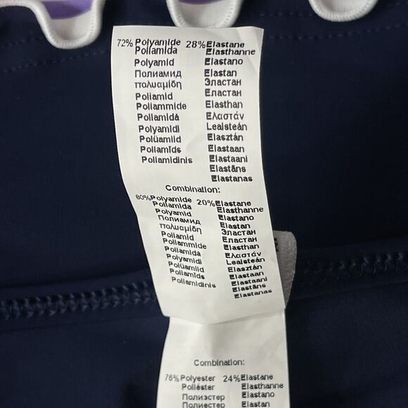 Profile by Gottex Palm Springs SZ 10 Swim Skirt Side Slit Ruffled UPF 50+ Blue - Picture 8 of 12